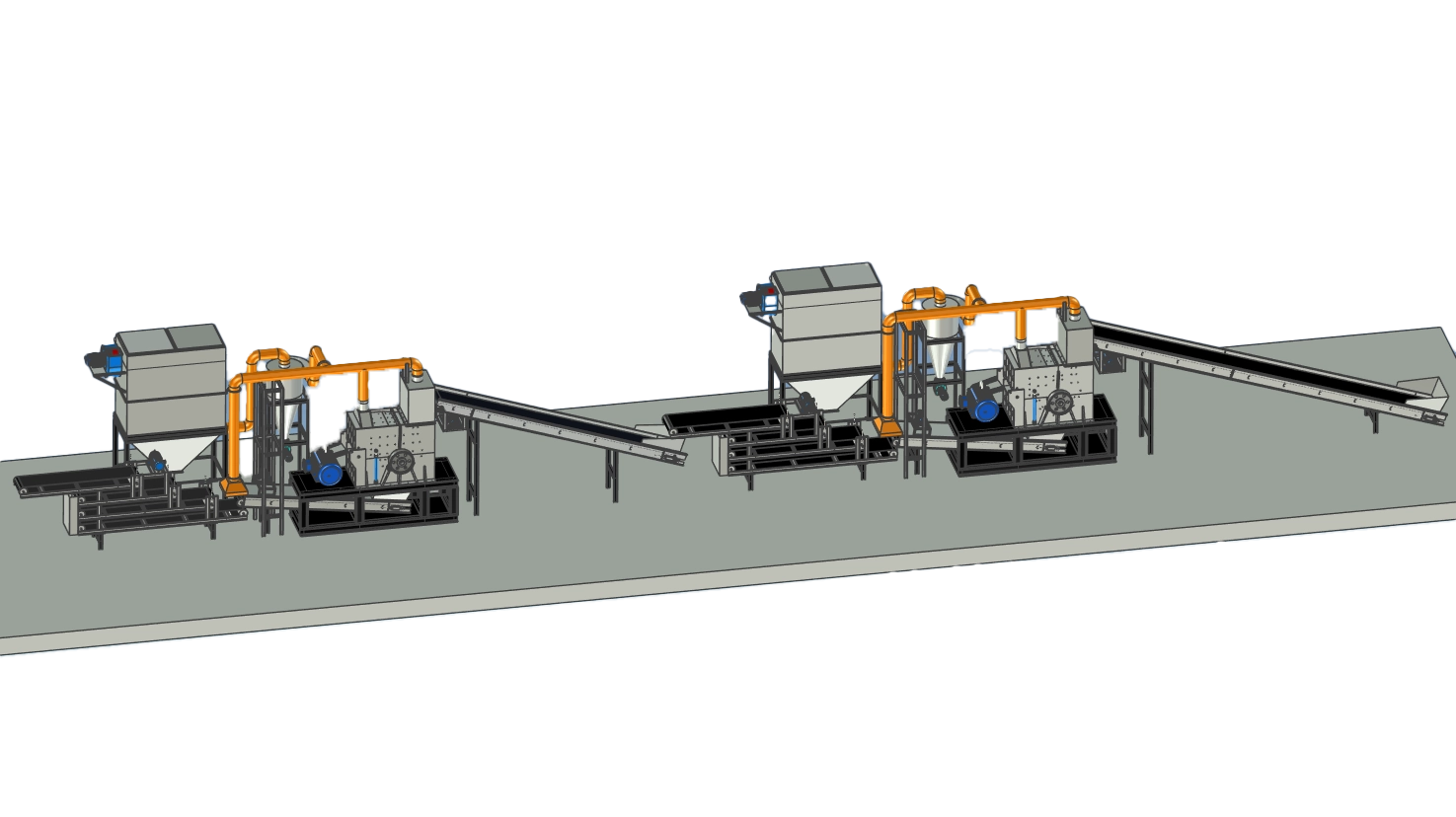 Electric motor stator scrap recycling line solutionsProcessing Flow