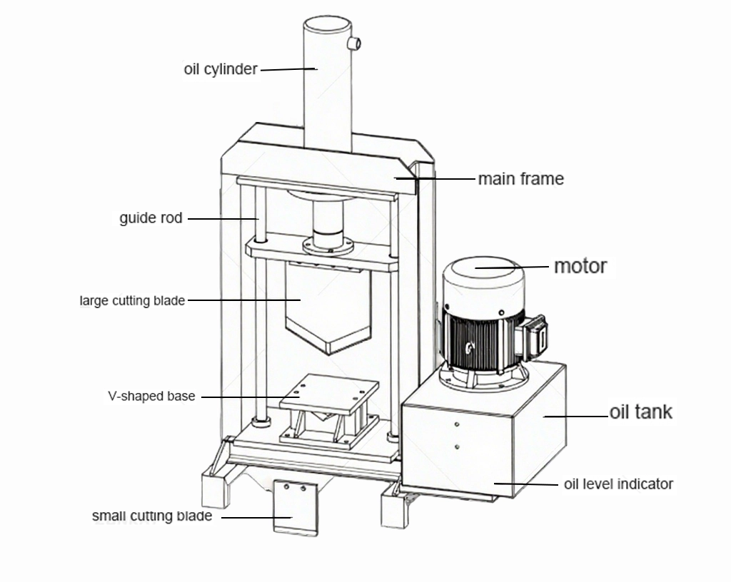 Motor housing cutting dual-purpose press structure
