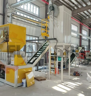 rotor recycling line site in Tianjin, China