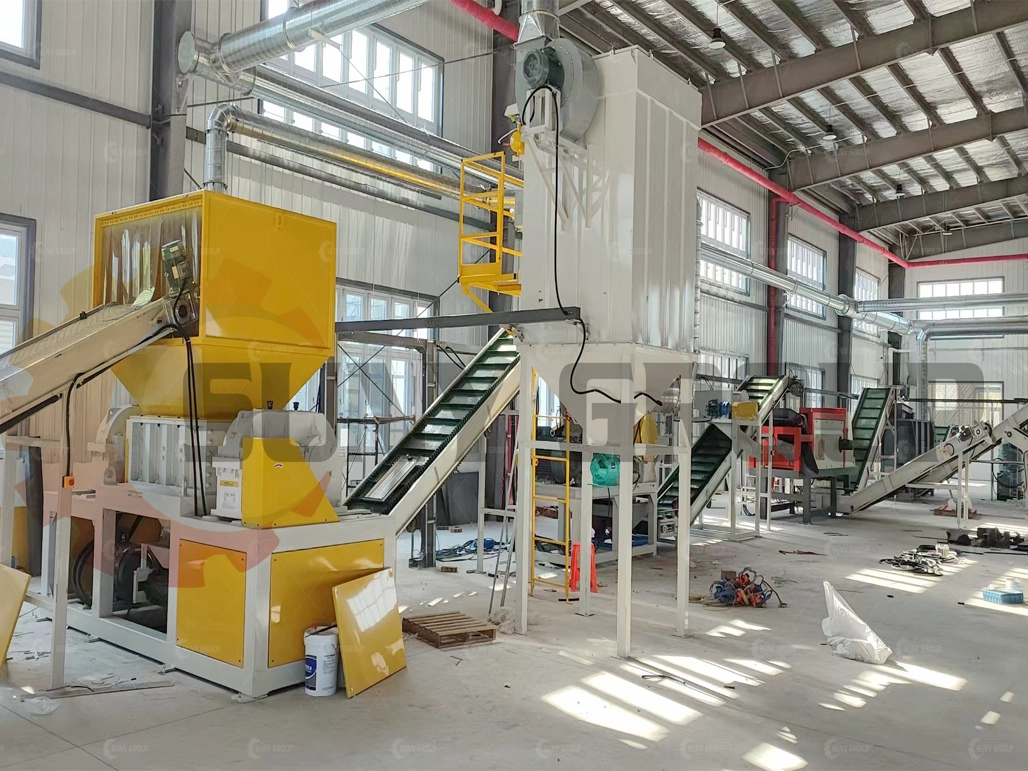 rotor recycling line site in Tianjin, China